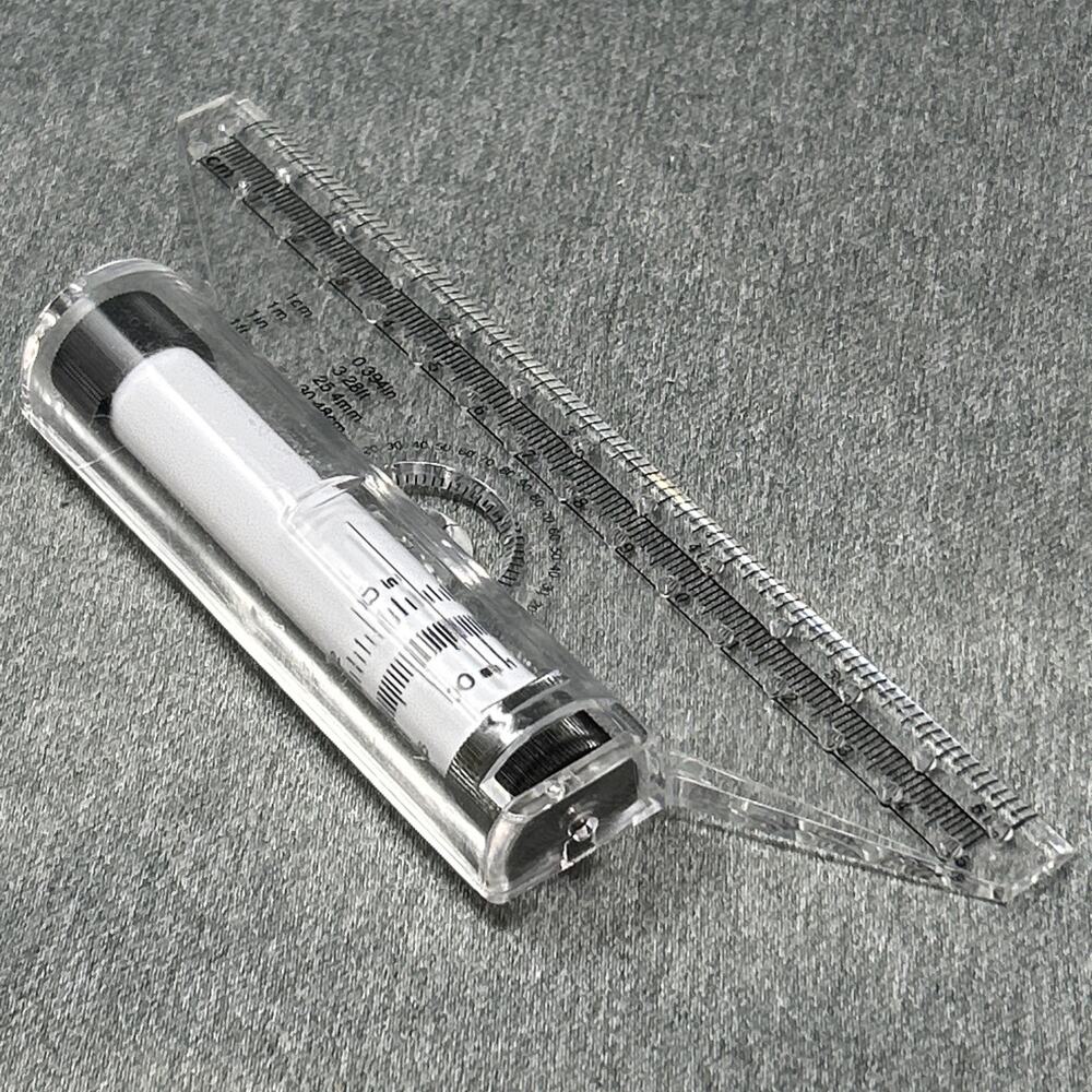 Clear Plastic Rolling Parallel Ruler 6” Multi Purpose Drafting Tool Protractor